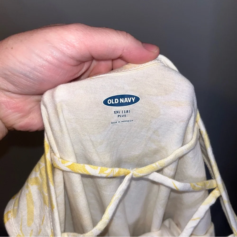 Old Navy Yellow and Cream Kids Casual Dress